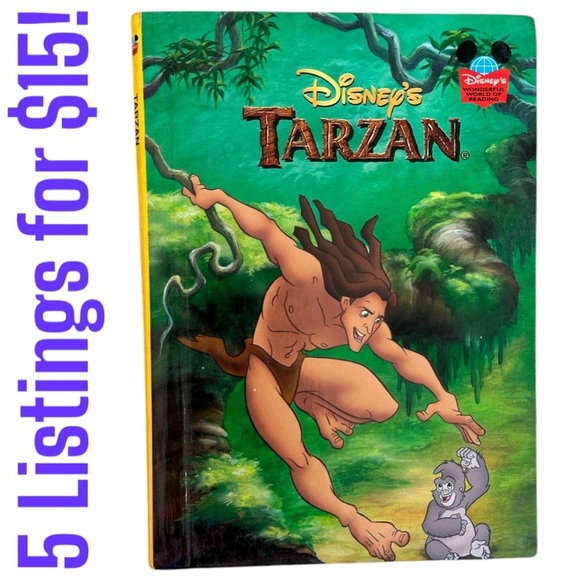 Disney Other - Disney’s Tarzan Hard Cover Groiler First American Edition Hardcover 1999
